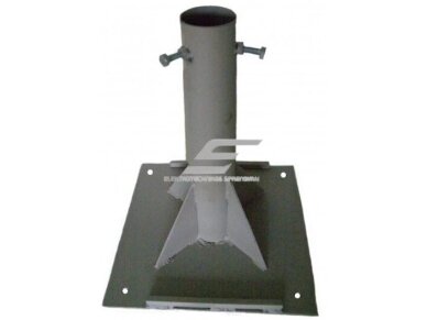 Stiebo d60,3mm tvirtinimo elementas prie žaibolaidžio pagrindo | 30x30cm | gruntuotas | DTS3030 Stiebo d60,3mm tvirtinimo elementas prie žaibolaidžio pagrindo | 30x30cm | gruntuotas | DTS3030