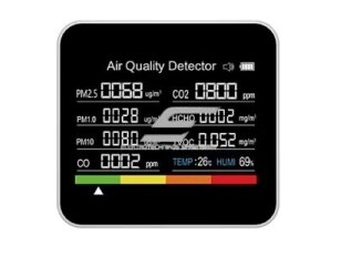 Skaitmeninis CO2 | TVOC | HCHO | temperatūros | drėgmės | oro kokybės matuoklis | jutiklis | 100-5000PPM | -10...+50°C | 0...99%RH | 5 in 1 | baltas 1 Skaitmeninis CO2 | TVOC | HCHO | temperatūros | drėgmės | oro kokybės matuoklis | jutiklis | 100-5000PPM | -10...+50°C | 0...99%RH | 5 in 1 | baltas 1
