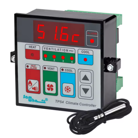 Контроллер вентиляции и температуры TP54 | с датчиком NTC | 12–24V DC / 24–230V AC | IP54 | 4 скорости Контроллер вентиляции и температуры TP54 | с датчиком NTC | 12–24V DC / 24–230V AC | IP54 | 4 скорости