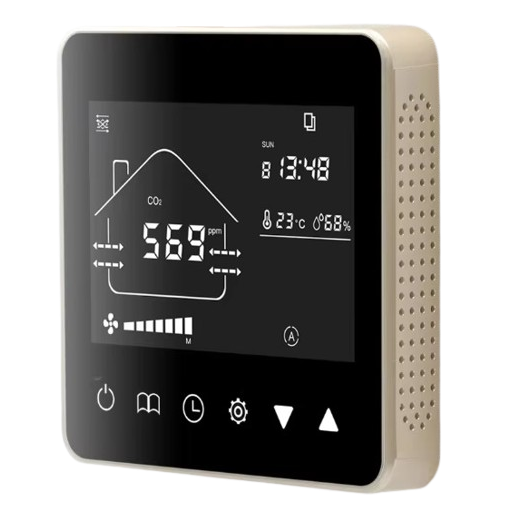Miernik CO2 i jakości powietrza | sterownik | czujnik do systemu wentylacji 0-10VDC | IP30 | RS485 | MODBUS 1 Miernik CO2 i jakości powietrza | sterownik | czujnik do systemu wentylacji 0-10VDC | IP30 | RS485 | MODBUS 1