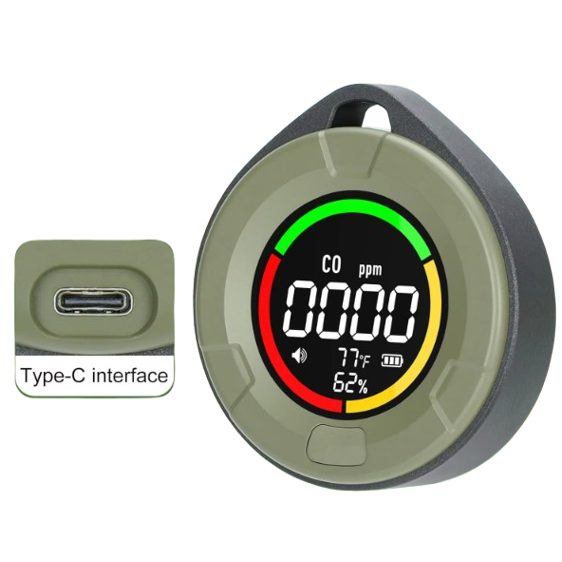 CO/CO2 un gaisa kvalitātes mērītājs | Sensors | Pārnēsājams | 0-1000ppm/400-5000ppm | 4 vienā 2