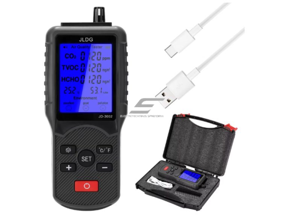 Skaitmeninis CO2 | TVOC | HCHO | temperatūros | drėgmės | oro kokybės matuoklis | jutiklis | 350-2000PPM | 0...+90°C | 0...99%RH | nešiojamas 3 Skaitmeninis CO2 | TVOC | HCHO | temperatūros | drėgmės | oro kokybės matuoklis | jutiklis | 350-2000PPM | 0...+90°C | 0...99%RH | nešiojamas 3