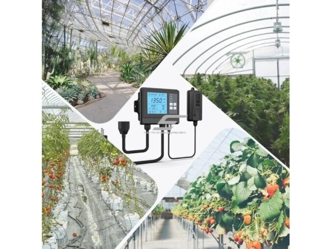 Skaitmeninis | automatizuotas CO2 | oro kokybės matuoklis | jutiklis | valdiklis | šiltnamiui | 100-240VAC | 0-5000PPM 1