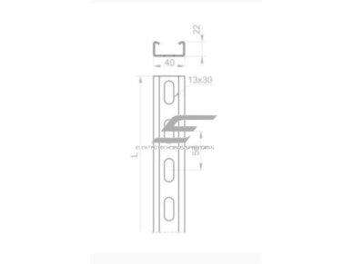 CWP40H22/2 Sustiprintas C formos profilis kanalų montavimui 1.5mm L-2m CWP40H22/2 Sustiprintas C formos profilis kanalų montavimui 1.5mm L-2m