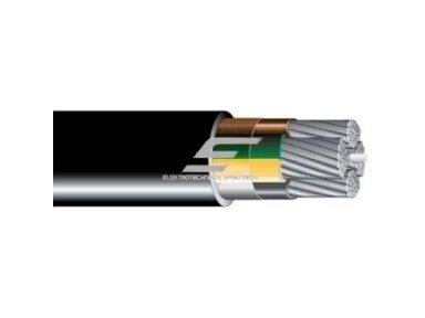 Aliuminis jėgos kabelis | 4x25mm² | AXMK | 2 klasė | 1m | juodas Aliuminis jėgos kabelis | 4x25mm² | AXMK | 2 klasė | 1m | juodas