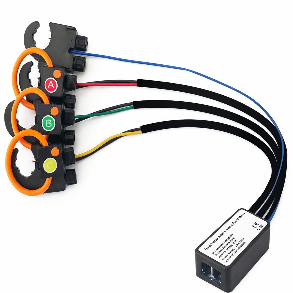 Multi-channel three-phase smart energy meter for DIN rail | with Rogowski coil and voltage probe | 6 tariffs | 5 V DC | MODBUS RS485 | MC60-VP-GW30