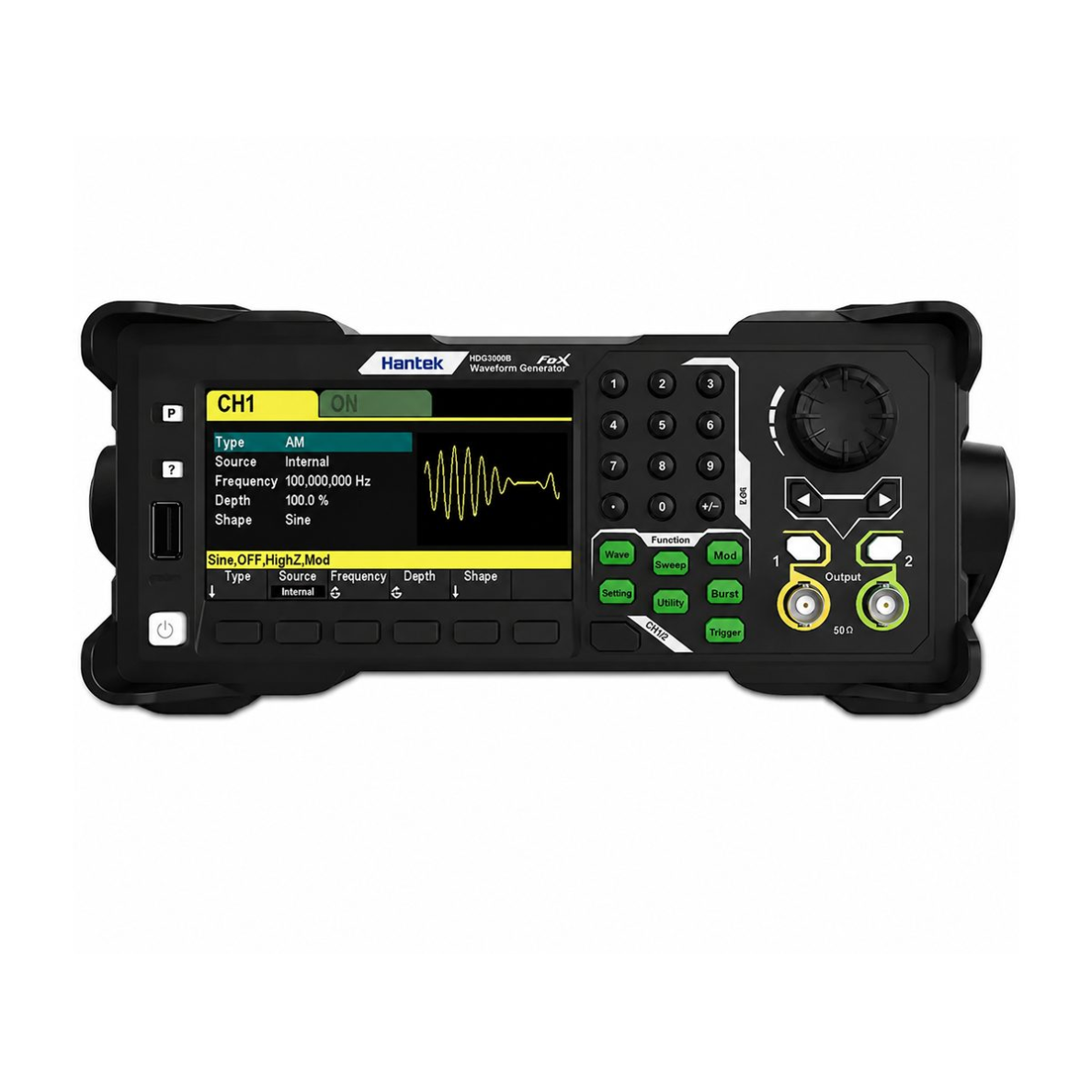 Signal generator | 2-channel | 15 MHz | 250 MSa/s | arbitrary function generator | sine, pulse, dual signal 1 Signal generator | 2-channel | 15 MHz | 250 MSa/s | arbitrary function generator | sine, pulse, dual signal 1