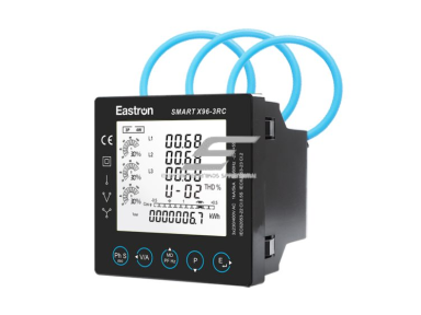 Trifazis elektros energijos skaitiklis | panelinis 96x96 | Modbus RS485 | su Rogovskio rite | 230V | Class 0.5s | energijos monitoringas