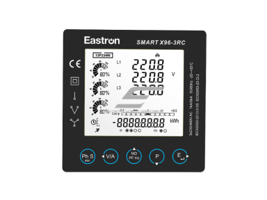 Trifazis elektros energijos skaitiklis | panelinis 96x96 | Modbus RS485 | su Rogovskio rite | 230V | Class 0.5s | energijos monitoringas
