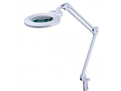 LED darbo šviestuvas su padidinamuoju stiklu | SMD | 16W | 230VAC | 5600-6000K | 1200lm | lęšis Ø178mm | 5 dioptrijos | baltas 2 LED darbo šviestuvas su padidinamuoju stiklu | SMD | 16W | 230VAC | 5600-6000K | 1200lm | lęšis Ø178mm | 5 dioptrijos | baltas 2