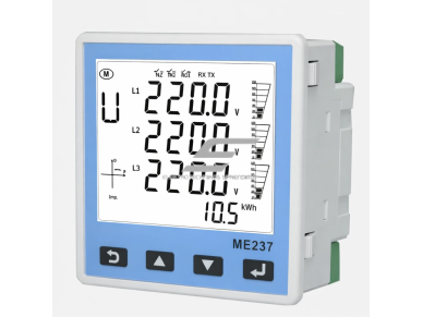 Trifazis daugiafunkcis išmanusis elektros matuoklis | panelinis montavimas | Modbus RS485 | ME237 Trifazis daugiafunkcis išmanusis elektros matuoklis | panelinis montavimas | Modbus RS485 | ME237