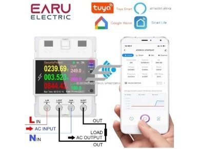 Modulinis | išmanus | multifunkcinis | skaitmeninis įtampos | srovės | galios matuoklis | 100A | 85-265VAC | 0-99999kWh | DIN | Wi-Fi | TUYA Modulinis | išmanus | multifunkcinis | skaitmeninis įtampos | srovės | galios matuoklis | 100A | 85-265VAC | 0-99999kWh | DIN | Wi-Fi | TUYA