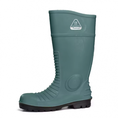 PVC töö kummisaapad | terasest ninakaitsmega | suurus 42 | vee- ja kulumiskindlad | põlvekõrgused | helkurribaga