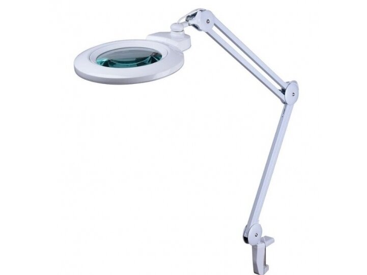 LED darbo šviestuvas su padidinamuoju stiklu | SMD | 16W | 230VAC | 5600-6000K | 1200lm | lęšis Ø178mm | 5 dioptrijos | baltas 2
