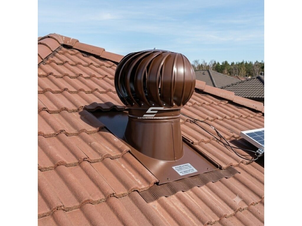 Rotacinis deflektorius D135 | rutuliniai guoliai | 300×100 mm | dažytas plienas | rudas 4 Rotacinis deflektorius D135 | rutuliniai guoliai | 300×100 mm | dažytas plienas | rudas 4