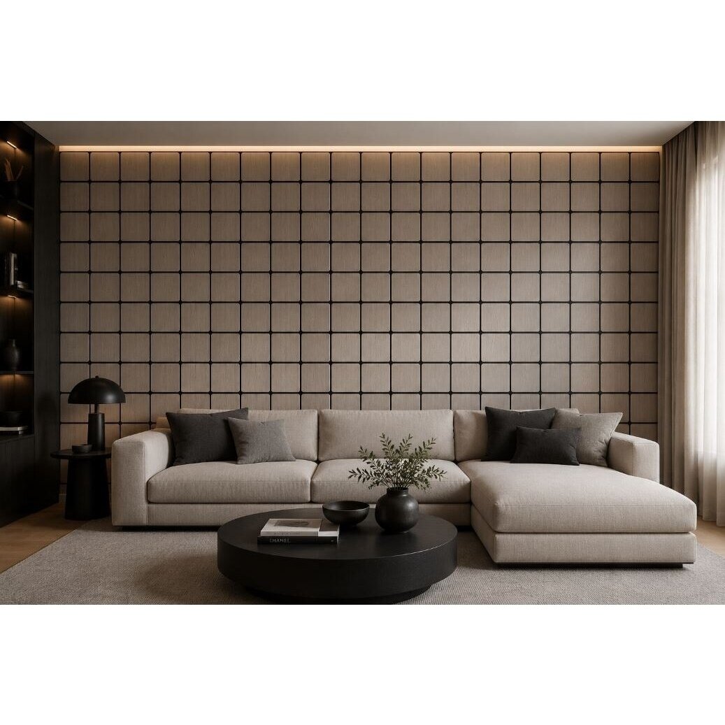 Decorative Acoustic Wall | Ceiling Panel | Square Elements | Interior Cladding | 605x600x18mm | MDF + PET | Oak Finish 2 Decorative Acoustic Wall | Ceiling Panel | Square Elements | Interior Cladding | 605x600x18mm | MDF + PET | Oak Finish 2