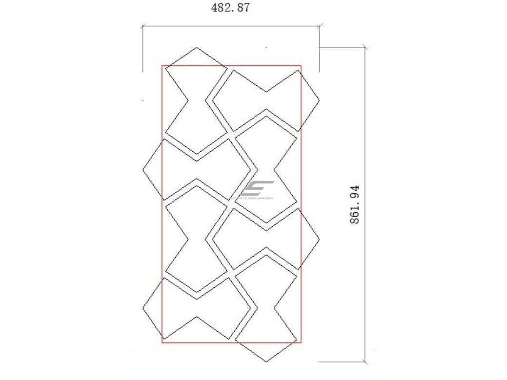 Dekoratyvinė akustinė sienų | lubų plokštė | apdaila | smėlio laikrodžio formos elementų | 861,94x482,87x18mm | MDF + PET | pilko ąžuolo imitacija 1