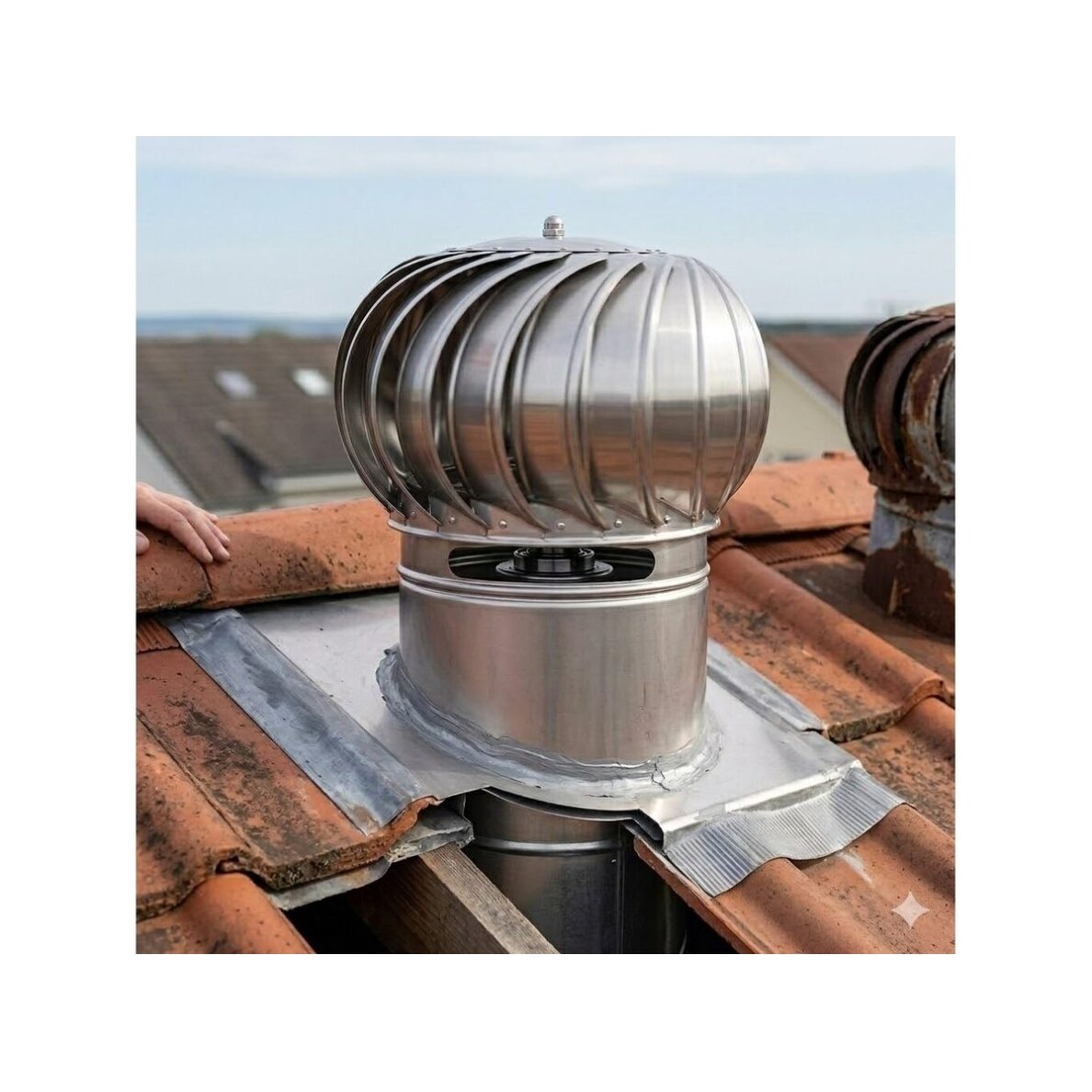 Rotary deflector D315 | ball bearings | 370×100 mm | galvanised steel | silver 4 Rotary deflector D315 | ball bearings | 370×100 mm | galvanised steel | silver 4