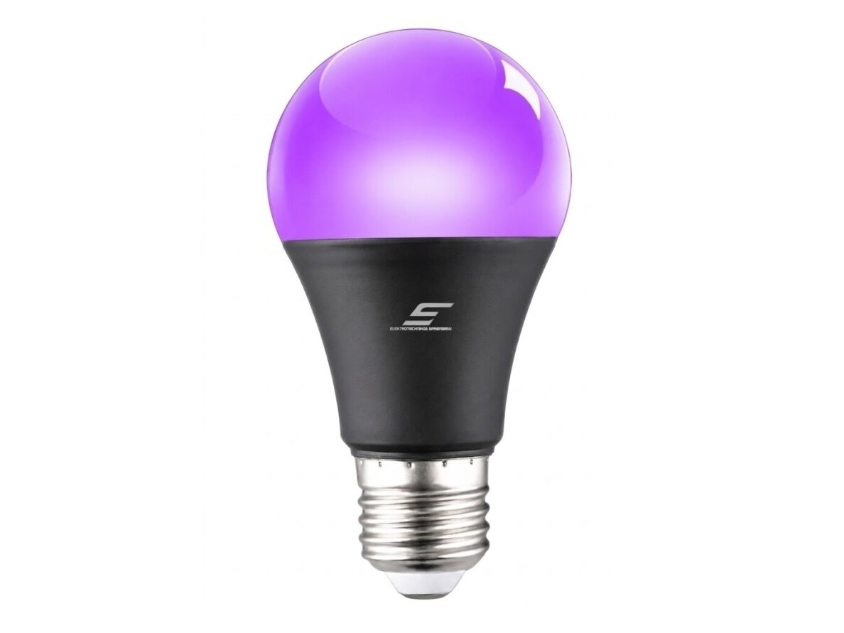 Ultravioletinė LED lemputė | 10W | E27 | 85–265V | 500 lm | 30 000 val. | dekoratyviniam apšvietimui ir fluorescencijos efektams