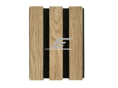 Dekoratyvinė akustinė sienų | lubų plokštė | lamelė | apdaila | 2400x600x22mm | MDF + PET | natūralus balintas ąžuolas Dekoratyvinė akustinė sienų | lubų plokštė | lamelė | apdaila | 2400x600x22mm | MDF + PET | natūralus balintas ąžuolas