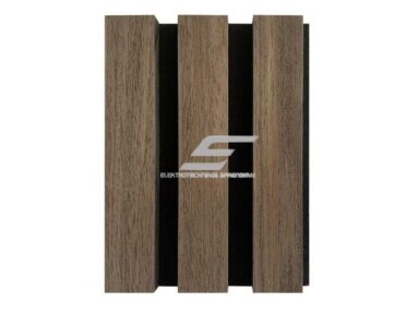 Dekoratyvinė akustinė sienų | lubų plokštė | lamelė | apdaila | 2400x600x22mm | MDF + PET | dūminio ąžuolo imitacija Dekoratyvinė akustinė sienų | lubų plokštė | lamelė | apdaila | 2400x600x22mm | MDF + PET | dūminio ąžuolo imitacija