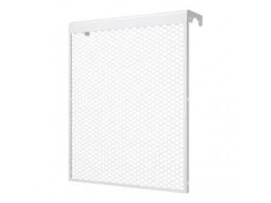 Dekoratyvinės plieninės radiatorių grotelės - apdaila | 5 sekcijų ketaus radiatoriui | metalinės | 490x610x140mm | balta | DRG5 Dekoratyvinės plieninės radiatorių grotelės - apdaila | 5 sekcijų ketaus radiatoriui | metalinės | 490x610x140mm | balta | DRG5