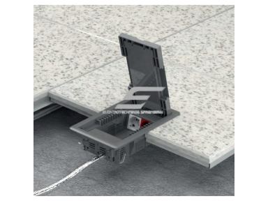 Dėžutė į grindis | įleidžiama | 8 modulių | 146x250mm | betonuojama | plastikinė | pilka Dėžutė į grindis | įleidžiama | 8 modulių | 146x250mm | betonuojama | plastikinė | pilka