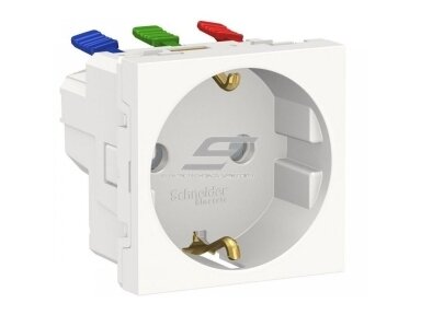 Modulinis kištukinis lizdas | su įžeminimu | įmontuojamas | 1xSchuko | 16A | 45x45mm | IP21D | baltas | Schneider Electric | NU305718 Modulinis kištukinis lizdas | su įžeminimu | įmontuojamas | 1xSchuko | 16A | 45x45mm | IP21D | baltas | Schneider Electric | NU305718