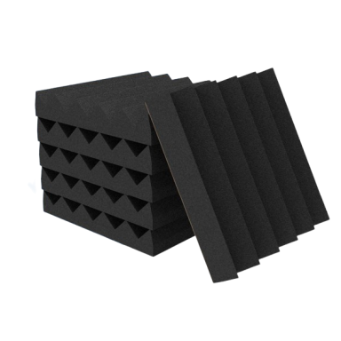 Akustiska | Skaņu absorbējoša putu panele | 300x300x50mm | Melna Akustiska | Skaņu absorbējoša putu panele | 300x300x50mm | Melna