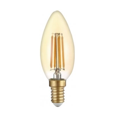 Декоративная LED лампа E14 | форма свечи | 4W | 2500K | 400lm | 300° | 35 x 98 мм | золотая | IP20 | Optonica SP4-A4 Декоративная LED лампа E14 | форма свечи | 4W | 2500K | 400lm | 300° | 35 x 98 мм | золотая | IP20 | Optonica SP4-A4