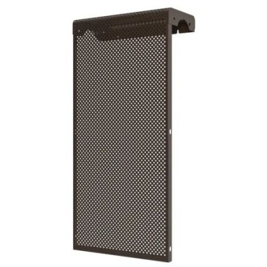 Decorative steel radiator grille – cover | for 4-section cast iron radiator | perforated | metal | 390x610x140mm | black | DRG4 perf be