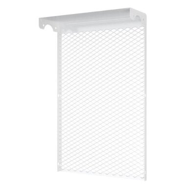 Decorative steel radiator grille – cover | for 4-section cast iron radiator | metal | 390x610x140mm | white | DRG4
