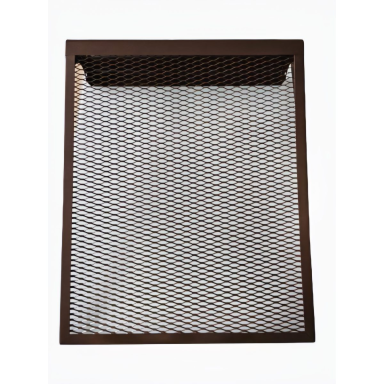 Decorative steel radiator grille – cover | for 5-section cast iron radiator | metal | 490x610x140mm | brown | DRG5 br