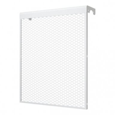 Decorative steel radiator grille – cover | for 5-section cast iron radiator | metal | 490x610x140mm | white | DRG5