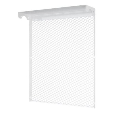 Decorative steel radiator grille – cover | for 5-section cast iron radiator | metal | 490x610x140mm | white | DRG5