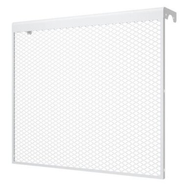 Decorative steel radiator grille – cover | for 6-section cast iron radiator | metal | 590x610x140mm | white | DRG6