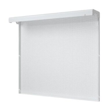 Decorative steel radiator grille – cover | for 7-section cast iron radiator | perforated | metal | 690x610x140mm | white | DRG7 perf