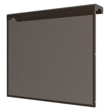 Decorative steel radiator grille – cover | for 7-section cast iron radiator | perforated | metal | 690x610x140mm | brown | DRG7 perf be