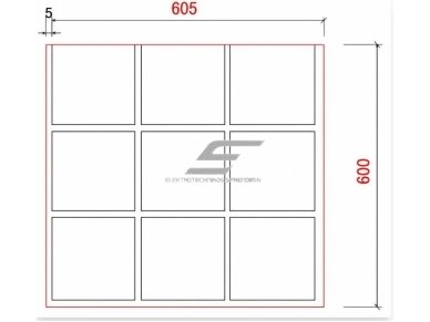 Dekoratyvinė akustinė sienų | lubų plokštė | apdaila | kvadratinių elementų | 605x600x18mm | MDF + PET | šviesaus riešutmedžio imitacija 1 Dekoratyvinė akustinė sienų | lubų plokštė | apdaila | kvadratinių elementų | 605x600x18mm | MDF + PET | šviesaus riešutmedžio imitacija 1