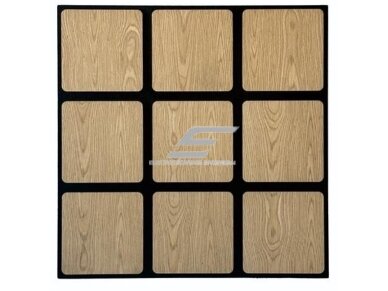 Dekoratyvinė akustinė sienų | lubų plokštė | apdaila | kvadratinių elementų | 605x600x18mm | MDF + PET | ąžuolo imitacija Dekoratyvinė akustinė sienų | lubų plokštė | apdaila | kvadratinių elementų | 605x600x18mm | MDF + PET | ąžuolo imitacija
