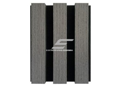 Dekoratyvinė akustinė sienų | lubų plokštė | lamelė | apdaila | 3000x600x22mm | MDF + PET | natūralus pilkas ąžuolas Dekoratyvinė akustinė sienų | lubų plokštė | lamelė | apdaila | 3000x600x22mm | MDF + PET | natūralus pilkas ąžuolas