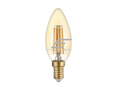Dekoratyvinė LED lemputė E14 | žvakės formos | 4W | 2500K | 400lm | 300° | 35 x 98 mm | auksinė | IP20 | Optonica SP4-A4 Dekoratyvinė LED lemputė E14 | žvakės formos | 4W | 2500K | 400lm | 300° | 35 x 98 mm | auksinė | IP20 | Optonica SP4-A4