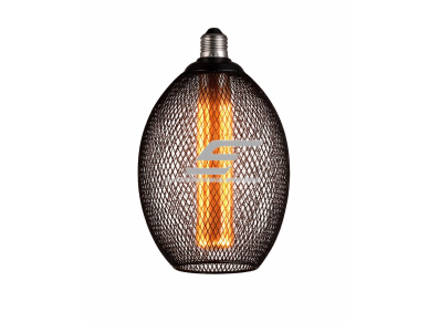 Dekoratyvinė LED lemputė E27 | su ažūriniu juodu gaubtu | 2.5W | 1800K | 188 lm | 300° | 148 x 240 mm | IP20 | Optonica SP3-B1 Dekoratyvinė LED lemputė E27 | su ažūriniu juodu gaubtu | 2.5W | 1800K | 188 lm | 300° | 148 x 240 mm | IP20 | Optonica SP3-B1