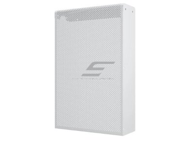 Dekoratyvinės plieninės radiatorių grotelės - apdaila | 4 sekcijų ketaus radiatoriui | perforuotos | metalinės | 390x610x140mm | balta | DRG4 perf 2