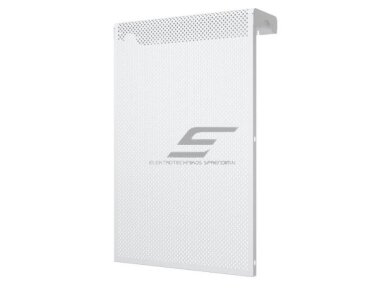 Dekoratyvinės plieninės radiatorių grotelės - apdaila | 4 sekcijų ketaus radiatoriui | perforuotos | metalinės | 390x610x140mm | balta | DRG4 perf