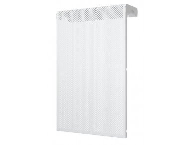 Dekoratyvinės plieninės radiatorių grotelės - apdaila | 5 sekcijų ketaus radiatoriui | perforuotos | metalinės | 490x610x140mm | balta | DRG5 perf Dekoratyvinės plieninės radiatorių grotelės - apdaila | 5 sekcijų ketaus radiatoriui | perforuotos | metalinės | 490x610x140mm | balta | DRG5 perf
