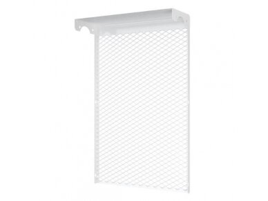 Dekoratyvinės plieninės radiatorių grotelės - apdaila | 4 sekcijų ketaus radiatoriui | metalinės | 390x610x140mm | balta | DRG4 1 Dekoratyvinės plieninės radiatorių grotelės - apdaila | 4 sekcijų ketaus radiatoriui | metalinės | 390x610x140mm | balta | DRG4 1