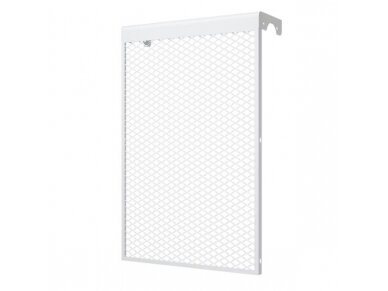 Dekoratyvinės plieninės radiatorių grotelės - apdaila | 4 sekcijų ketaus radiatoriui | metalinės | 390x610x140mm | balta | DRG4 Dekoratyvinės plieninės radiatorių grotelės - apdaila | 4 sekcijų ketaus radiatoriui | metalinės | 390x610x140mm | balta | DRG4