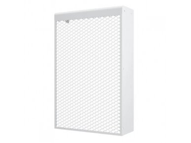 Dekoratyvinės plieninės radiatorių grotelės - apdaila | 4 sekcijų ketaus radiatoriui | metalinės | 390x610x140mm | balta | DRG4 3 Dekoratyvinės plieninės radiatorių grotelės - apdaila | 4 sekcijų ketaus radiatoriui | metalinės | 390x610x140mm | balta | DRG4 3