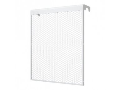 Dekoratyvinės plieninės radiatorių grotelės - apdaila | 5 sekcijų ketaus radiatoriui | metalinės | 490x610x140mm | balta | DRG5 Dekoratyvinės plieninės radiatorių grotelės - apdaila | 5 sekcijų ketaus radiatoriui | metalinės | 490x610x140mm | balta | DRG5